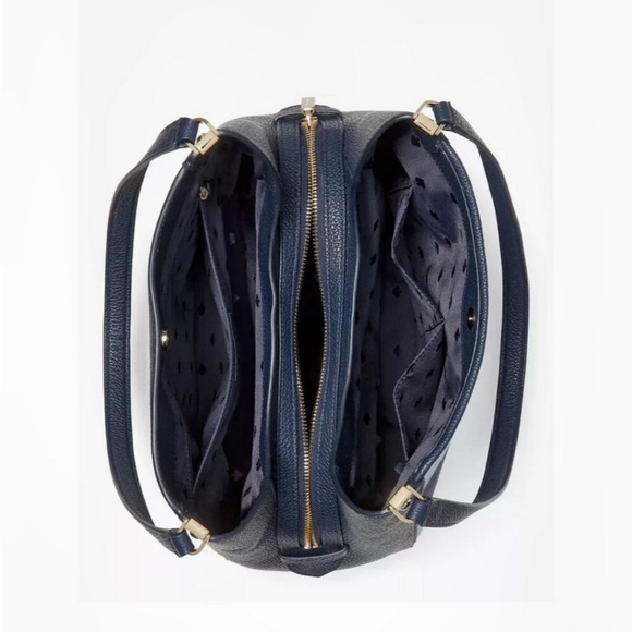 NWT Kate Spade Leila Patchwork Suede medium Triple compartment Shoulder Bag - Picture 10 of 10